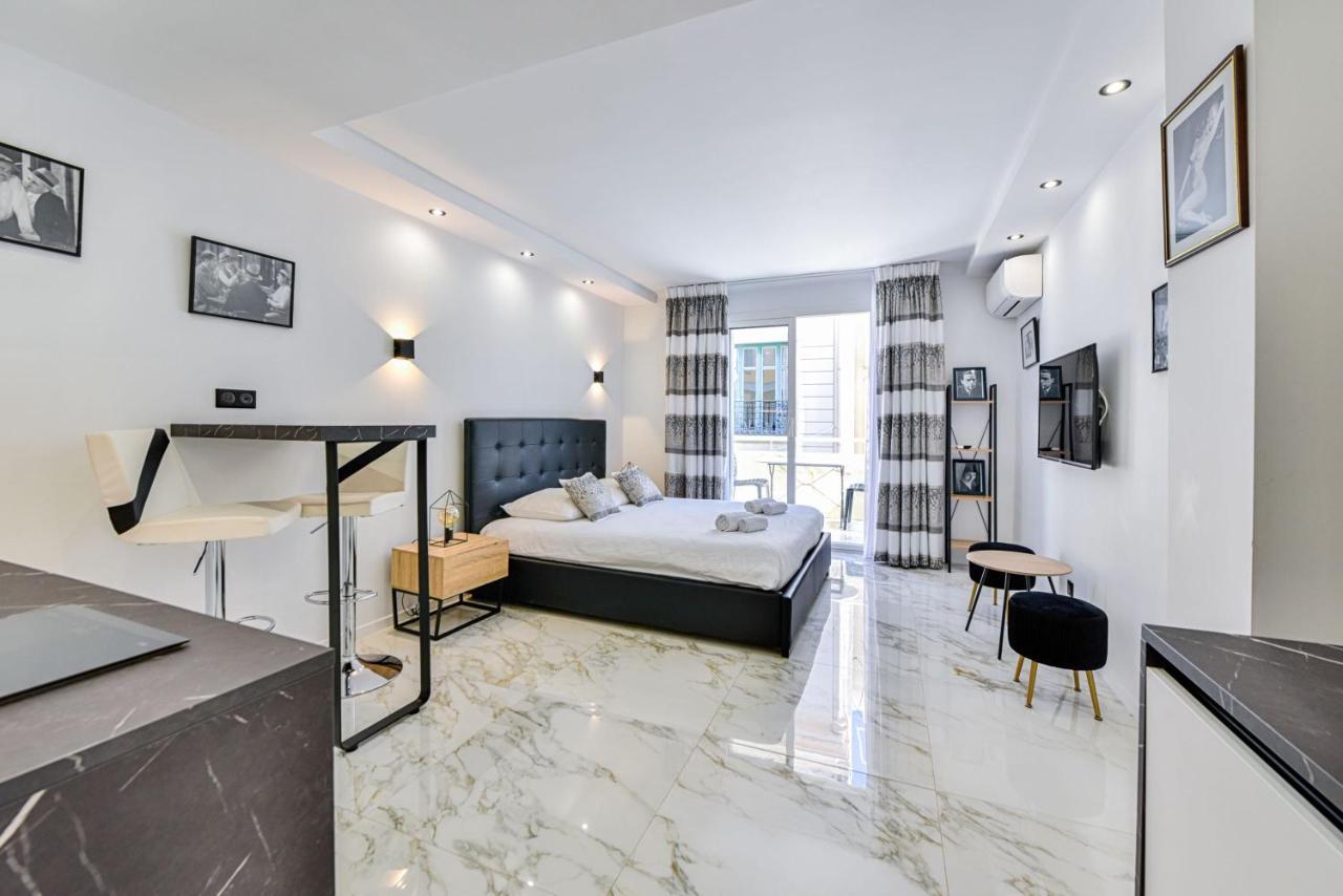 Large Studio - 50M Cannes Beach - Terrace Sea View Exteriér fotografie